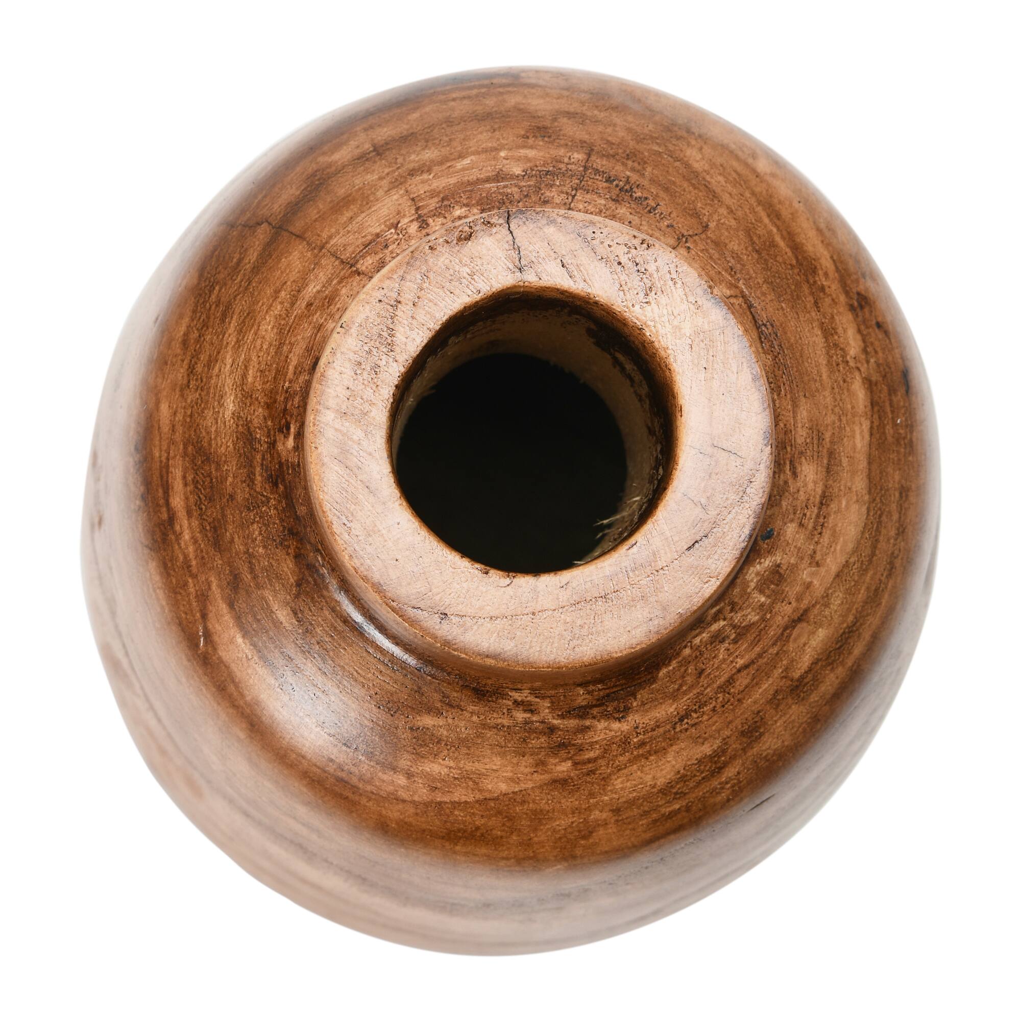 Hello Honey® 14.5" Brown Paulownia Wood Vase